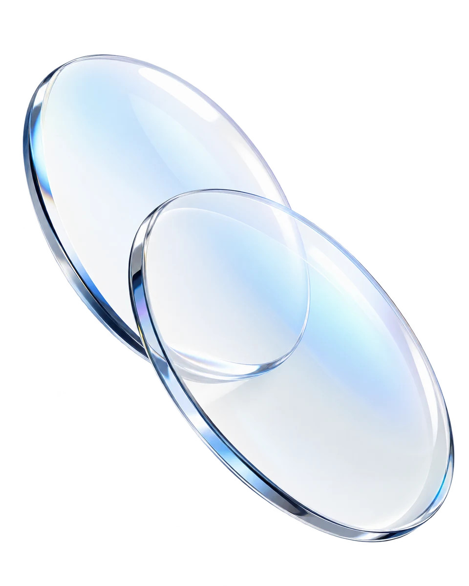 Ilustração de lentes oftálmicas